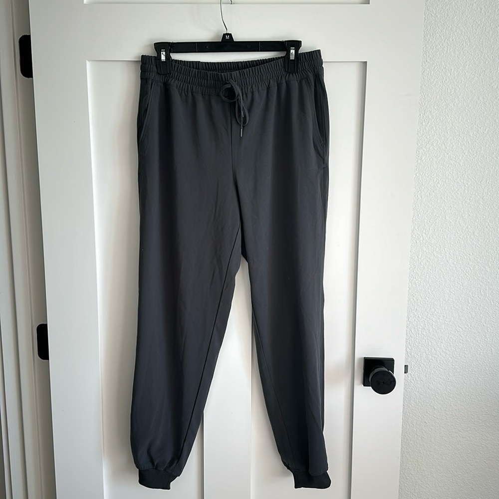 Cynthia Rowley Women's 6 Elastic Waist Jogger Pants Solid Black Casual Lounge